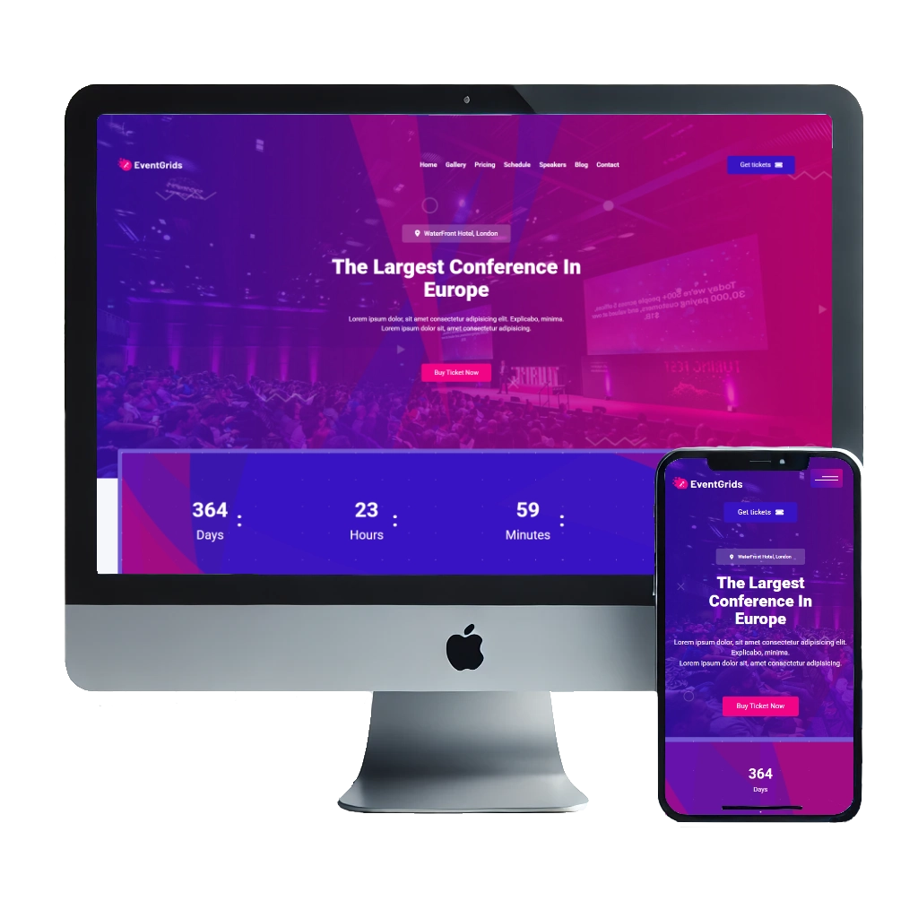 EventGrids conference landing page preview