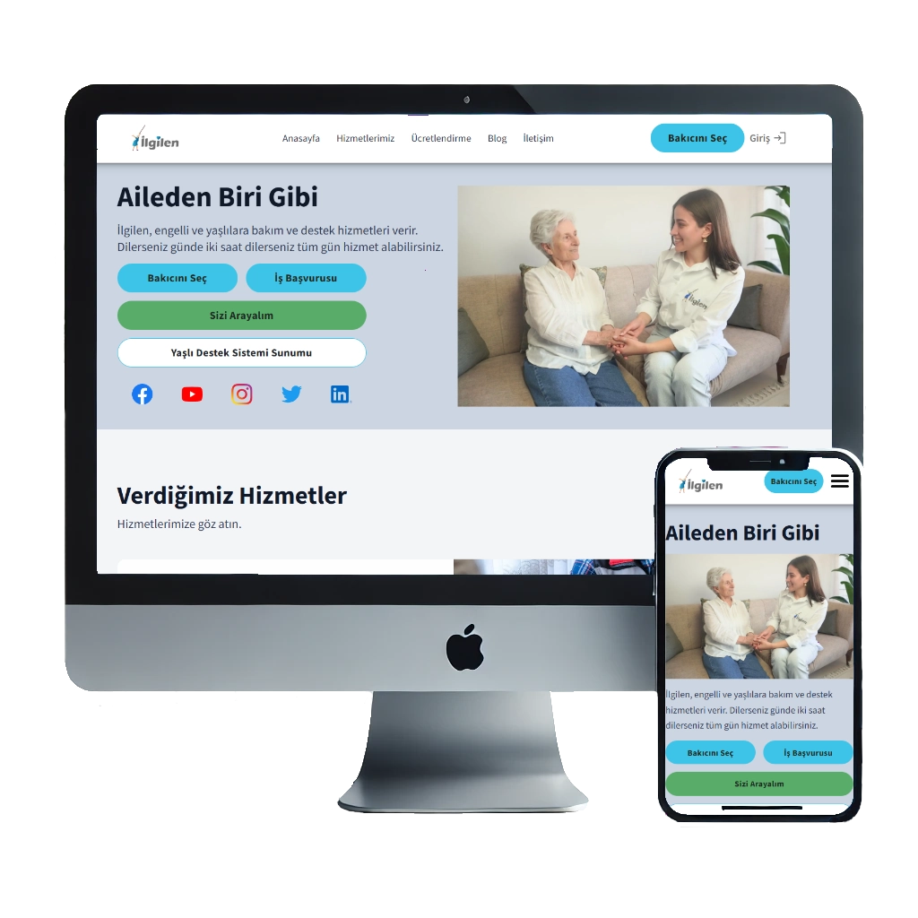 İlgilen — elderly care platform & service website