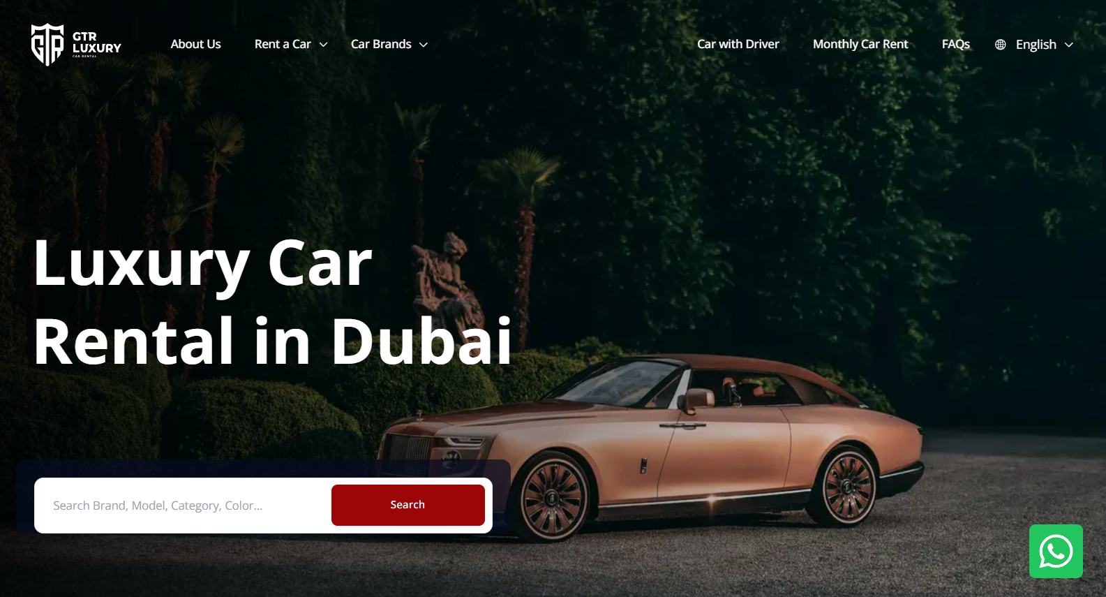 GTR Luxury — Dubai luxury car rental website